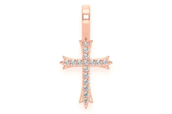 0.10CTW Round Diamond Cross Pendant