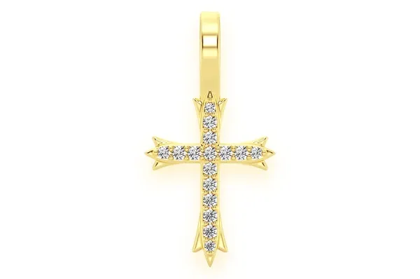 0.10CTW Round Diamond Cross Pendant