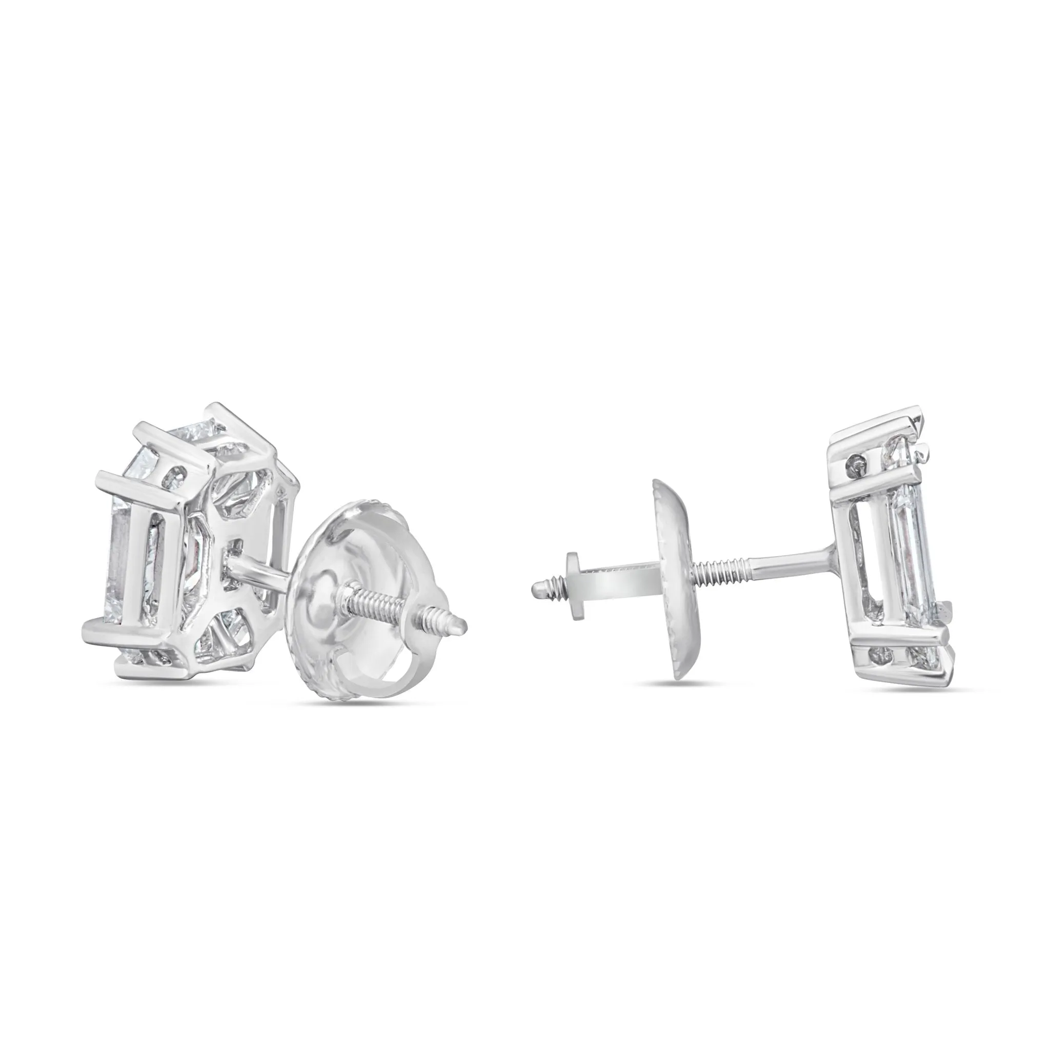 10K White Gold 0.88ct Shyne Collection Emerald Studs