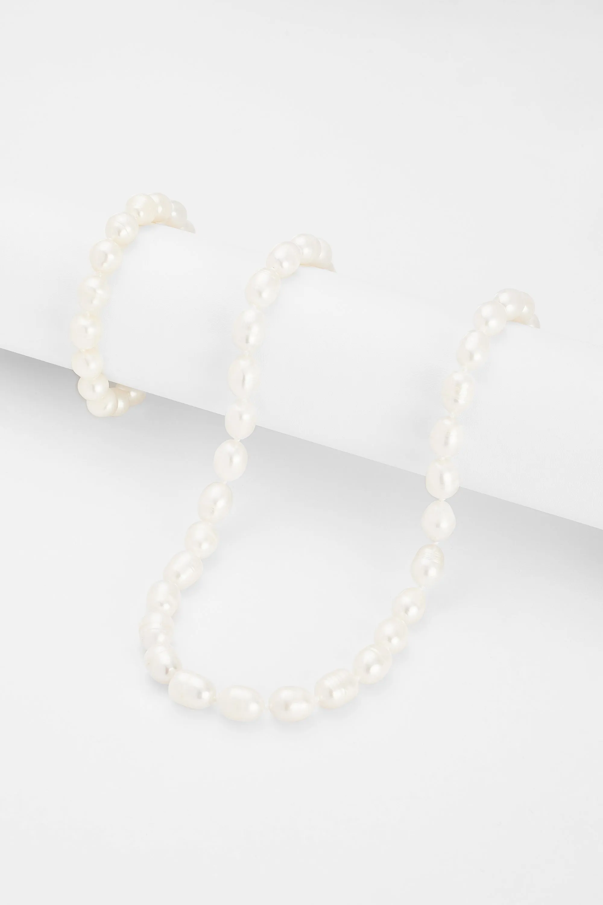 10mm Rice Pearl Necklace   Bracelet Bundle