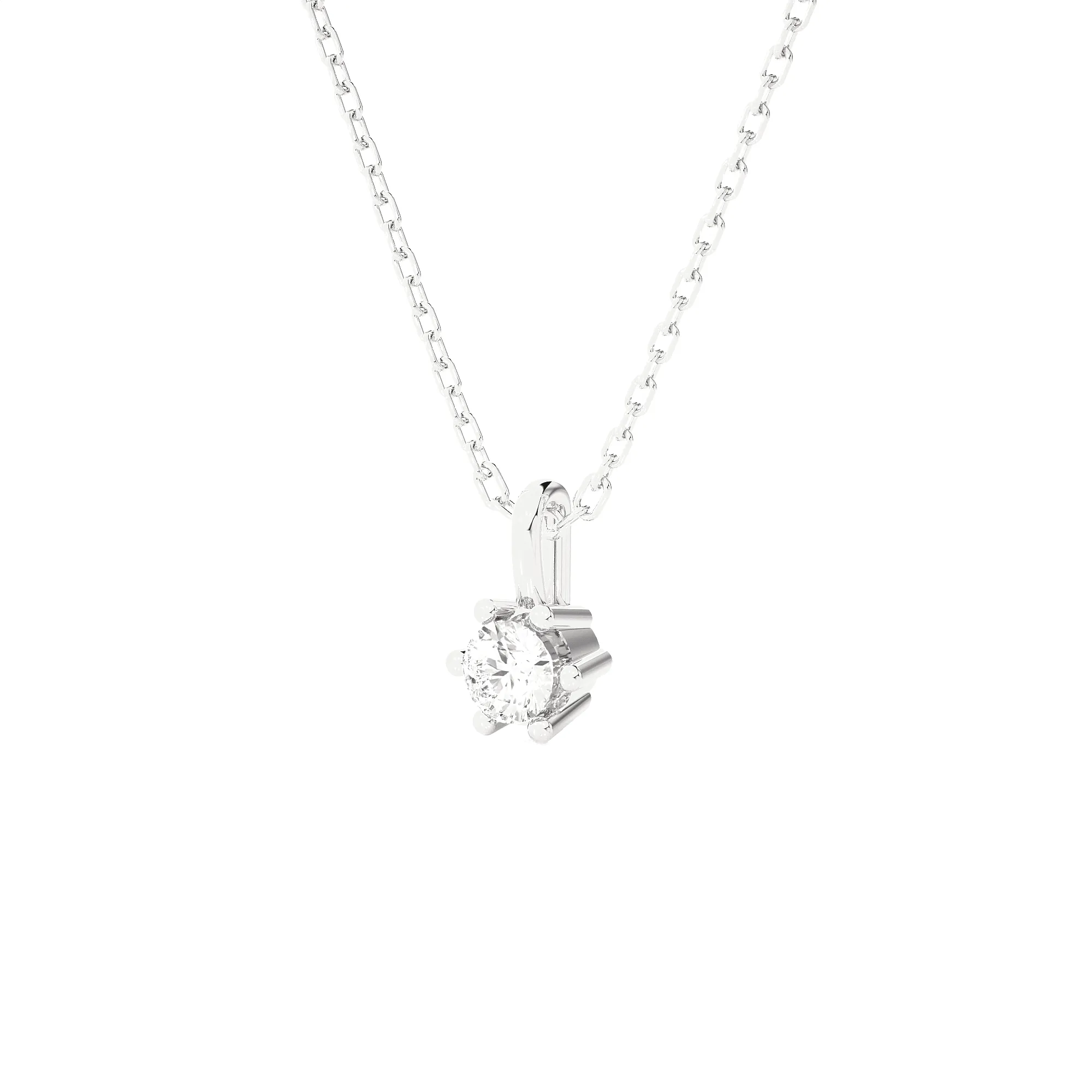 1/10  ctw Round Lab Grown Diamond Solitaire Pendant