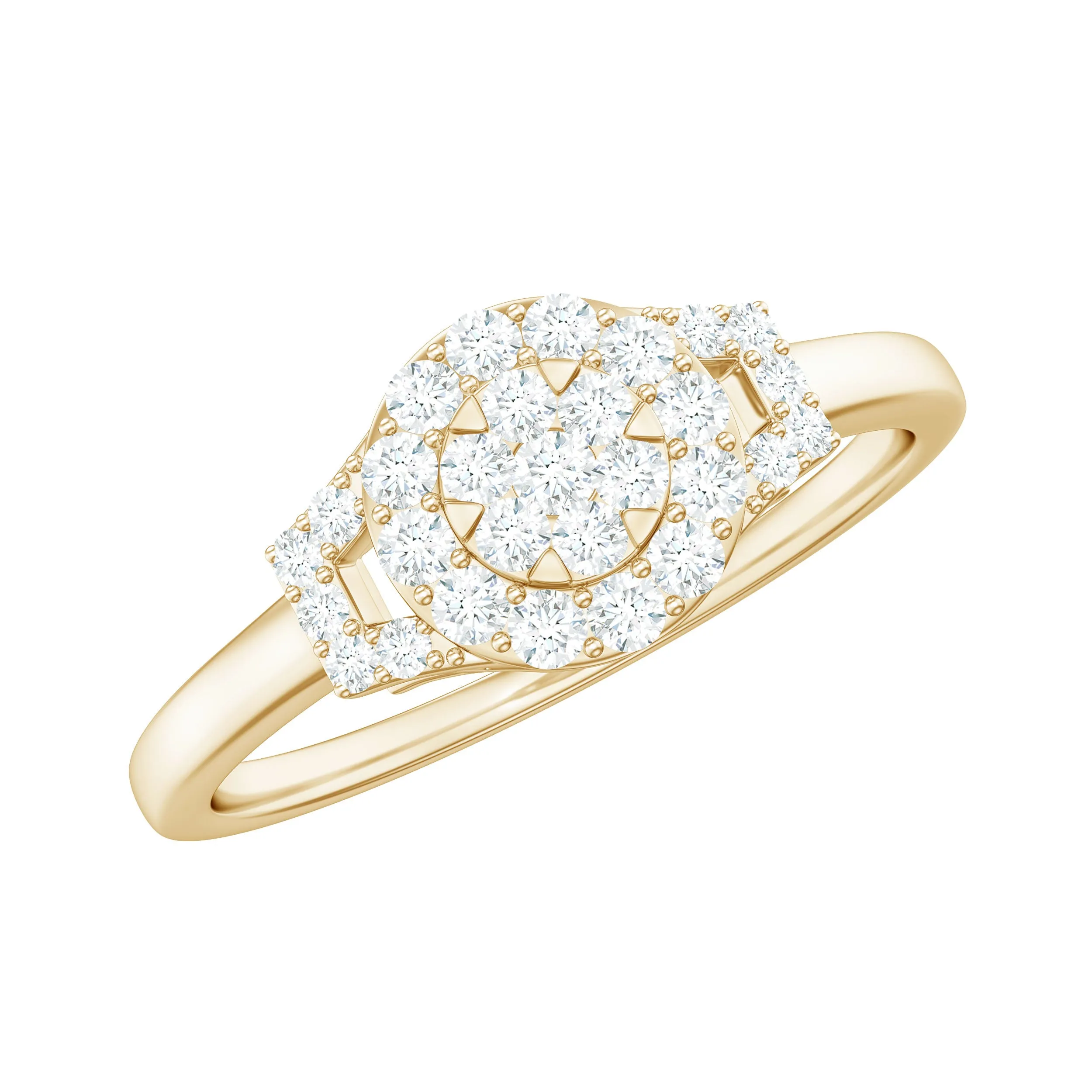 1/4 CT Minimal Diamond Engagement Ring in Gold