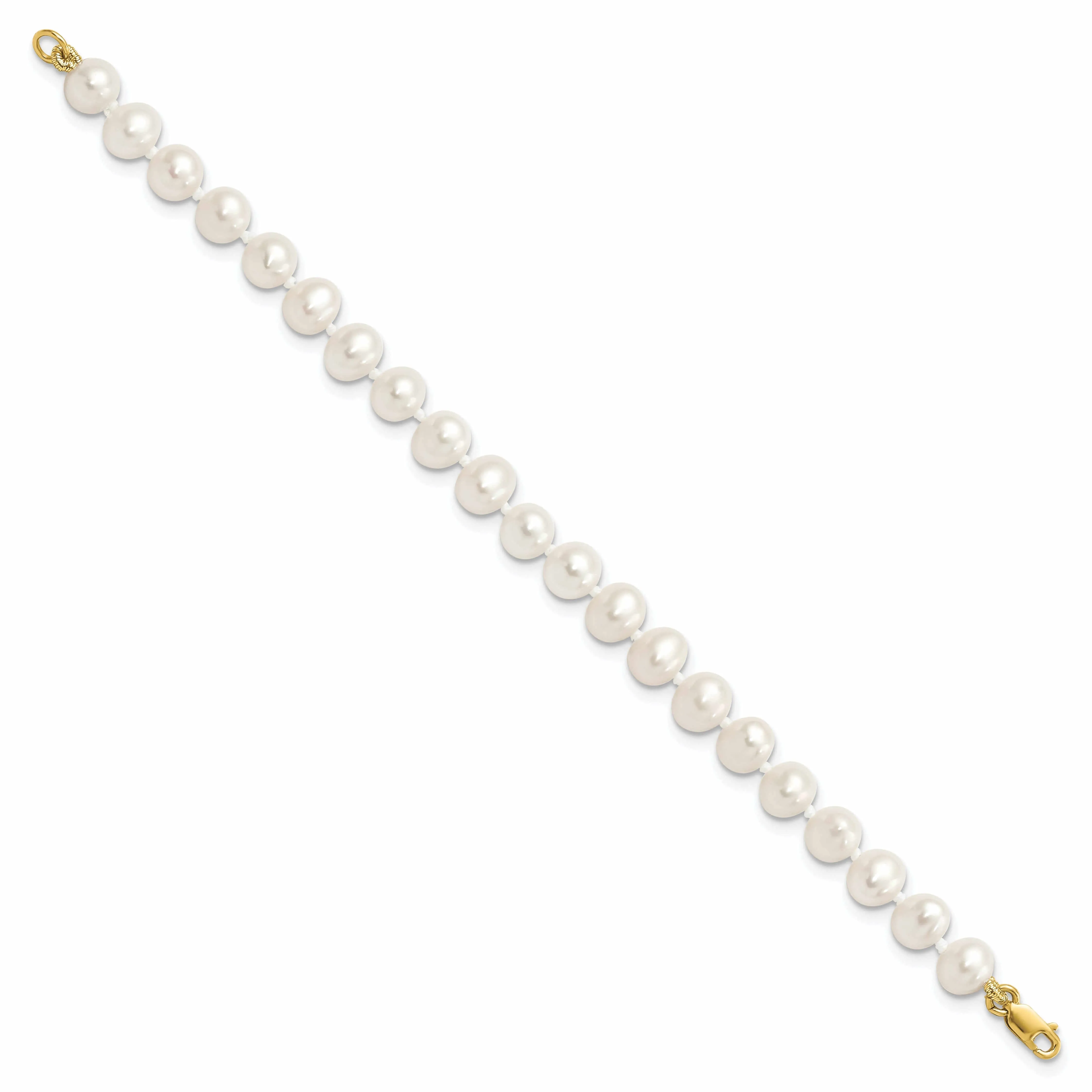 14k FWC Pearl Bracelet Necklace Earrings Set