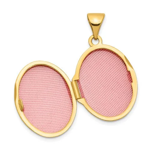 14k Gold Domed 24mm Oval Locket