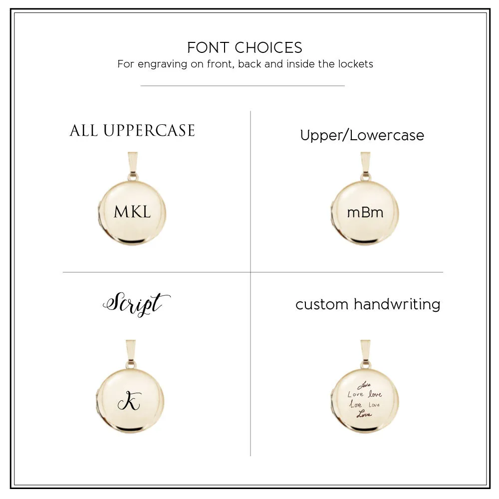 14K Gold Filled Medium Silhouette Locket