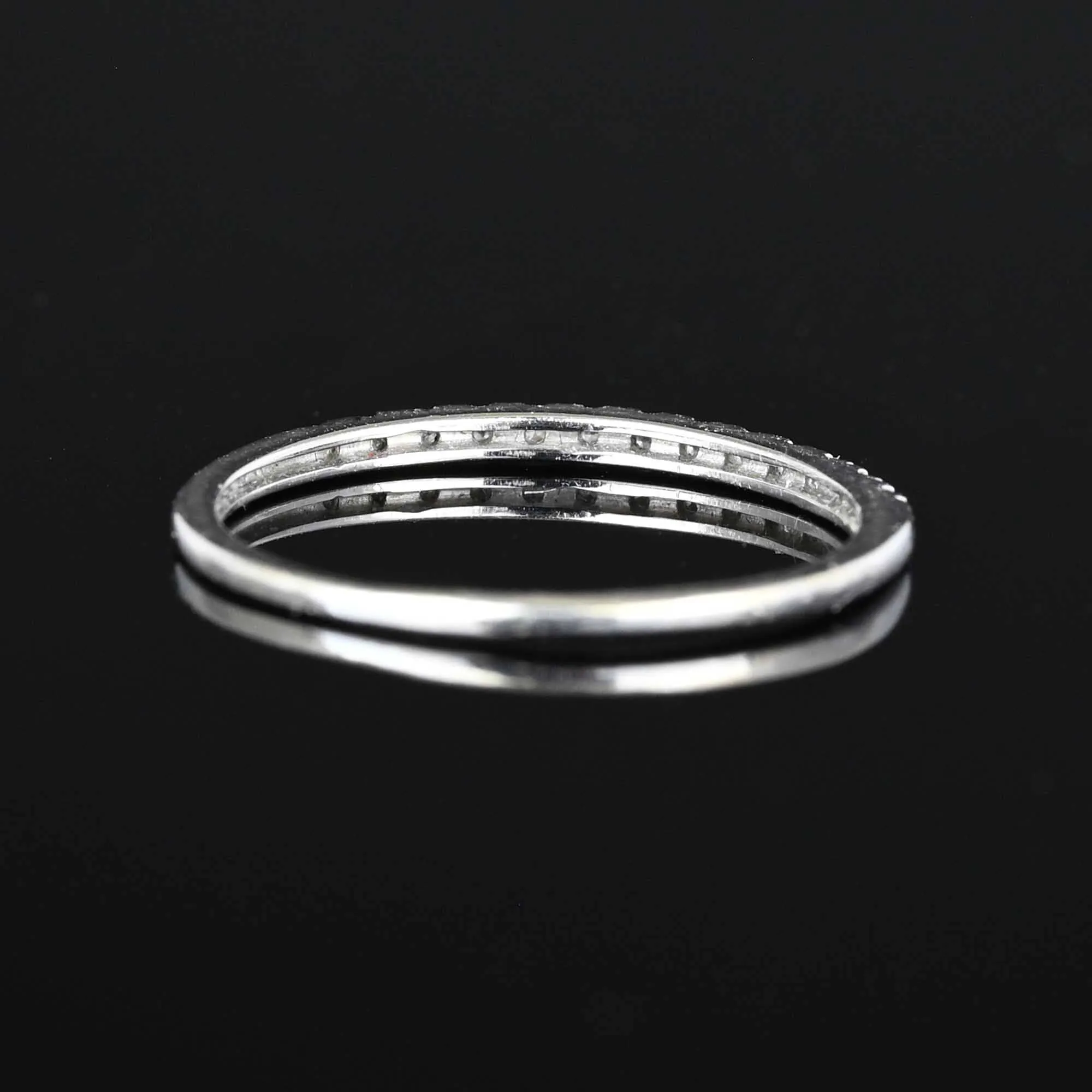 14K White Gold Diamond Half Eternity Ring Band