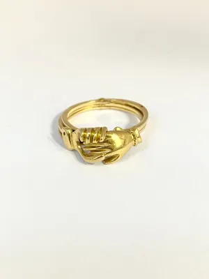 18ct Gold, Rare Vintage, Fede/Gimmel Opening Ring my