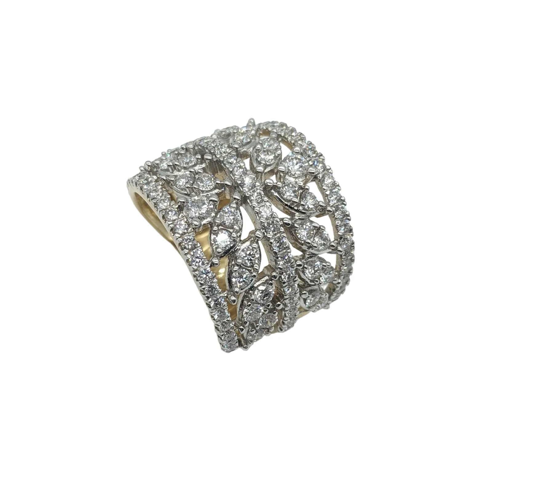 2 Carat Diamond Open Leaf Band