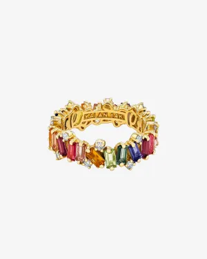 Amalfi Burst Rainbow Eternity Band