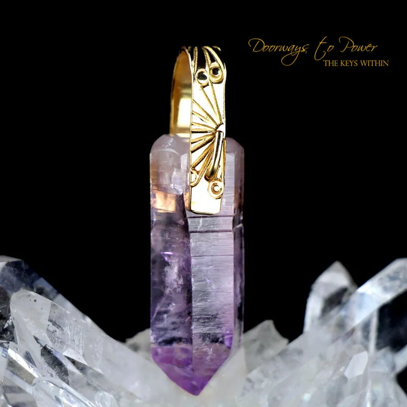 Amethyst Light Language Record Keeper Pendant™ 14k RESERVED