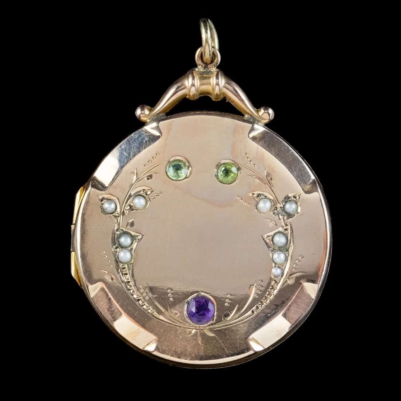 Antique Edwardian Suffragette Locket 9Ct Gold Circa 1910