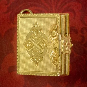 Antique Victorian Family Book Locket 18ct Gold