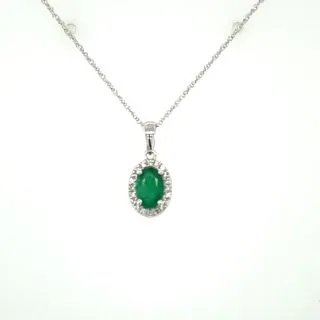 Birthstone and Diamond Pendant