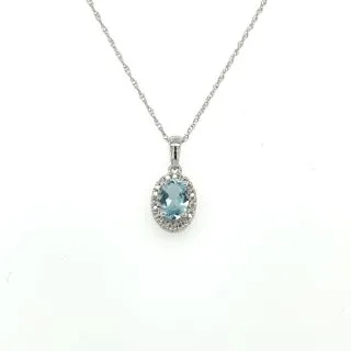 Birthstone and Diamond Pendant