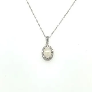 Birthstone and Diamond Pendant