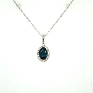 Birthstone and Diamond Pendant