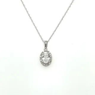 Birthstone and Diamond Pendant