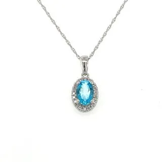 Birthstone and Diamond Pendant