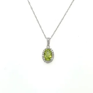 Birthstone and Diamond Pendant