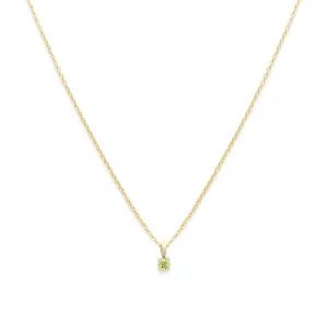 Birthstone Necklace | Gold & Peridot