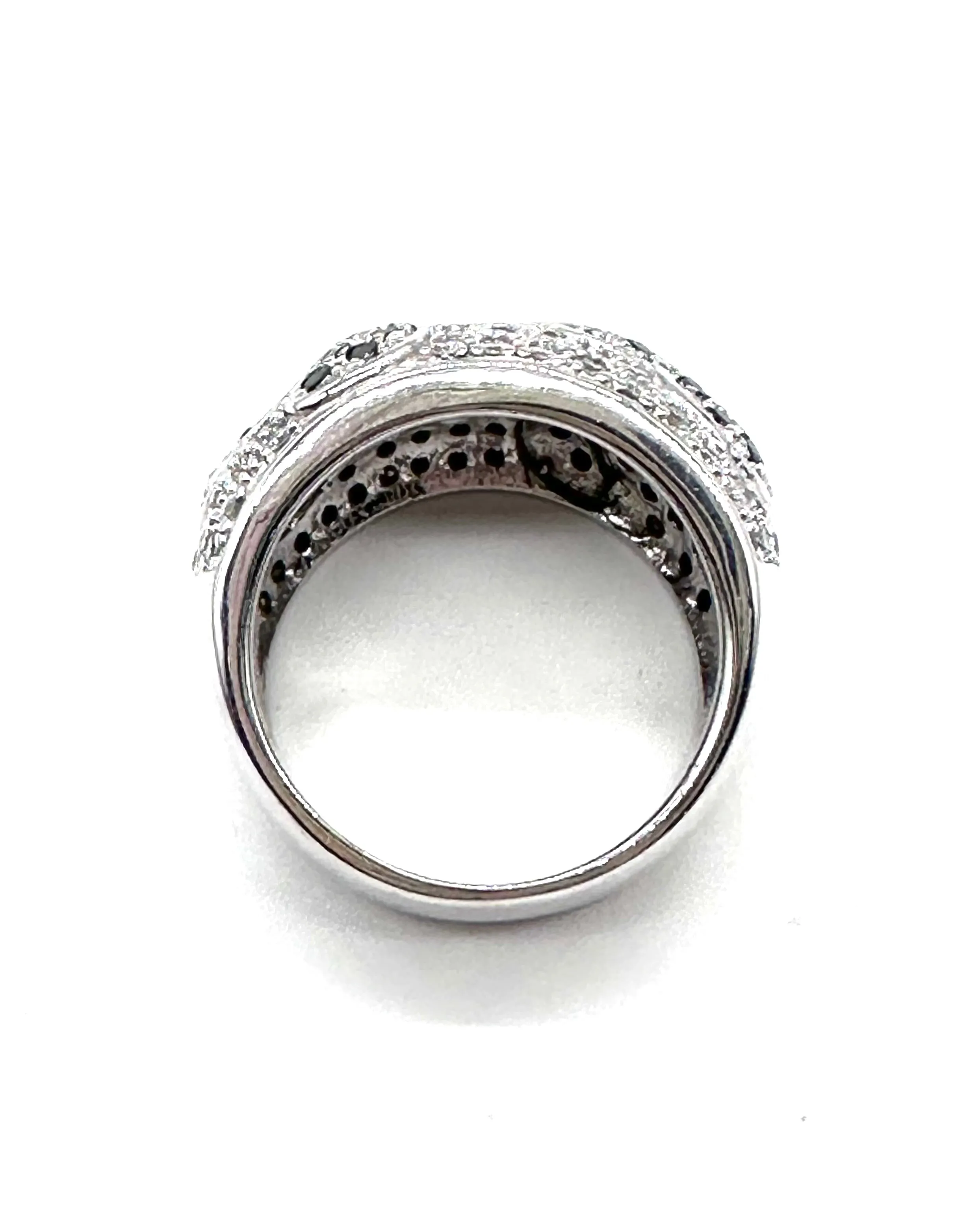 Black and White Diamond Dome Ring