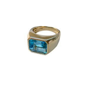 Blue Topaz Statement Ring