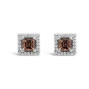 Brown Diamond Estate Earrings