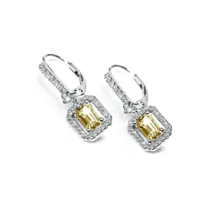 CARAT* London Moxie Borderset Drop Earrings Yellow