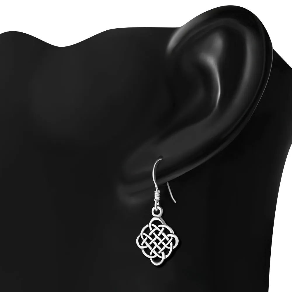 Celtic Silver Plain Earrings