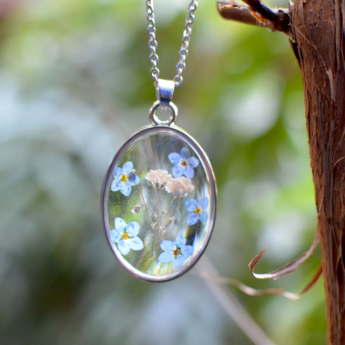 Contemplating Constellation Real Dried Flower Necklace