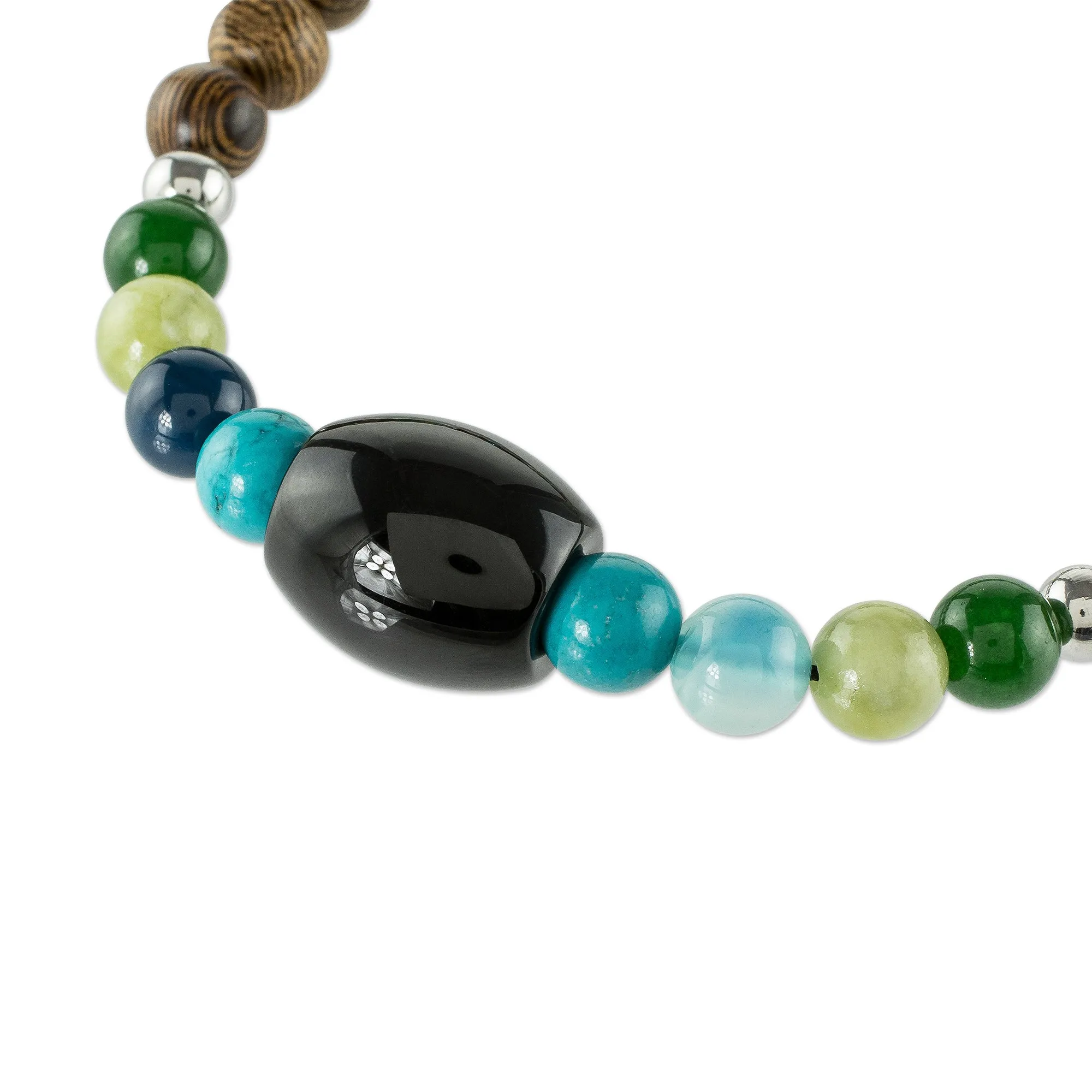 Corcovado Color Mixed Beaded Necklace from Costa Rica