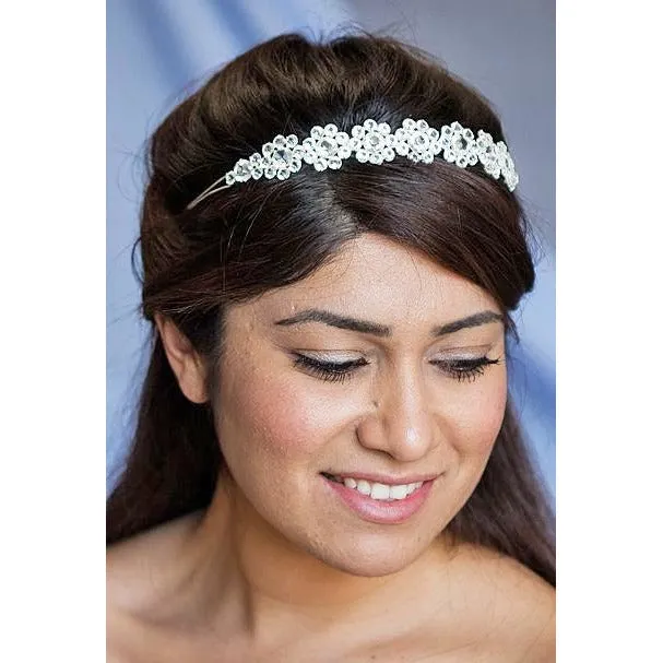 Crystal Glam Flower Headband