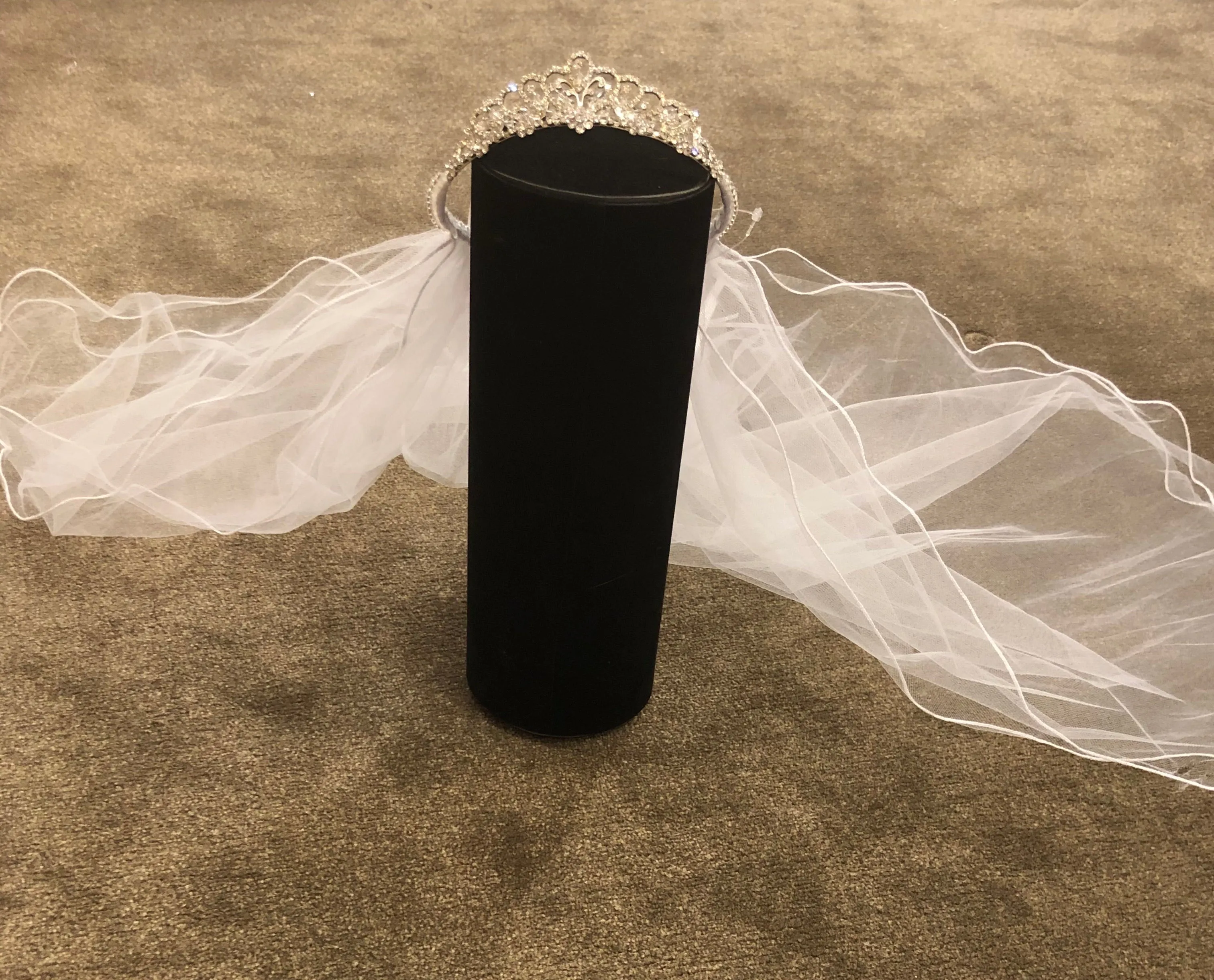 Crystal Tiara Veil