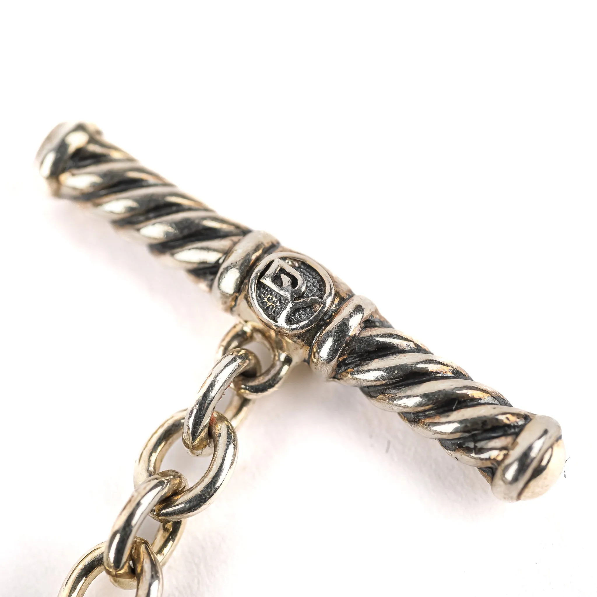 DAVID YURMAN Sterling Pearl Onyx Quartz 4 Strand Toggle Bracelet