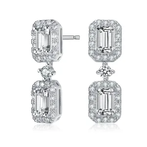 Déco Duble Square Drop Earrings