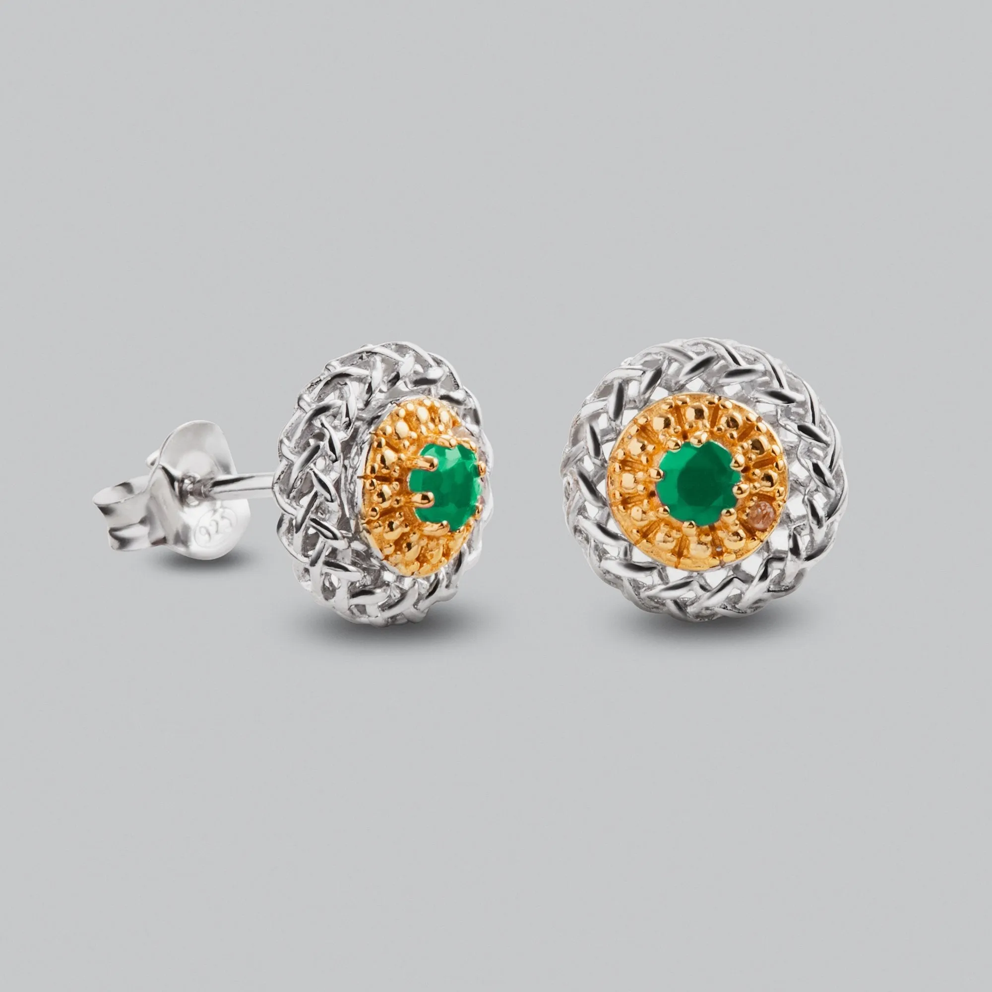 Diamond & Emerald Earrings