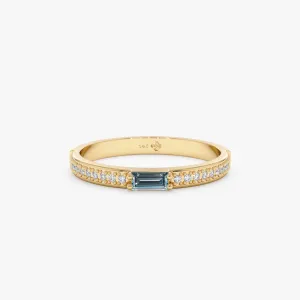 Diamond and Baguette Topaz Ring, Madilyn