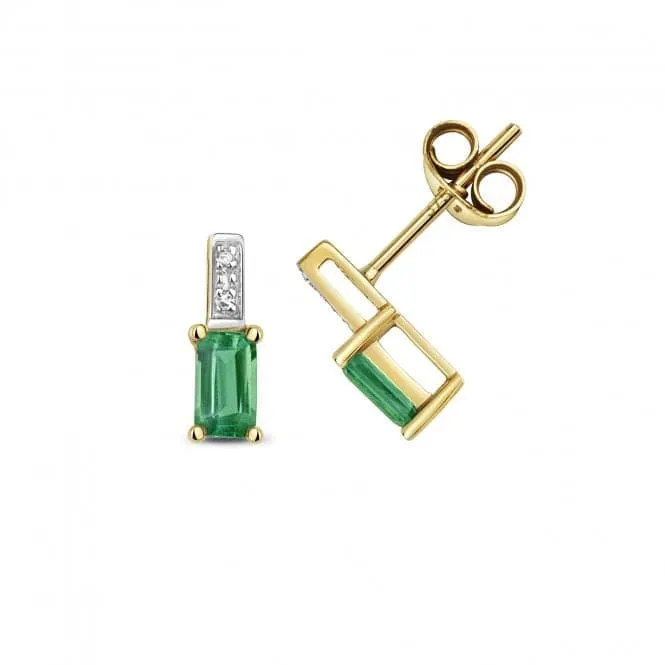 Diamond And Emerald Earrings ED254E