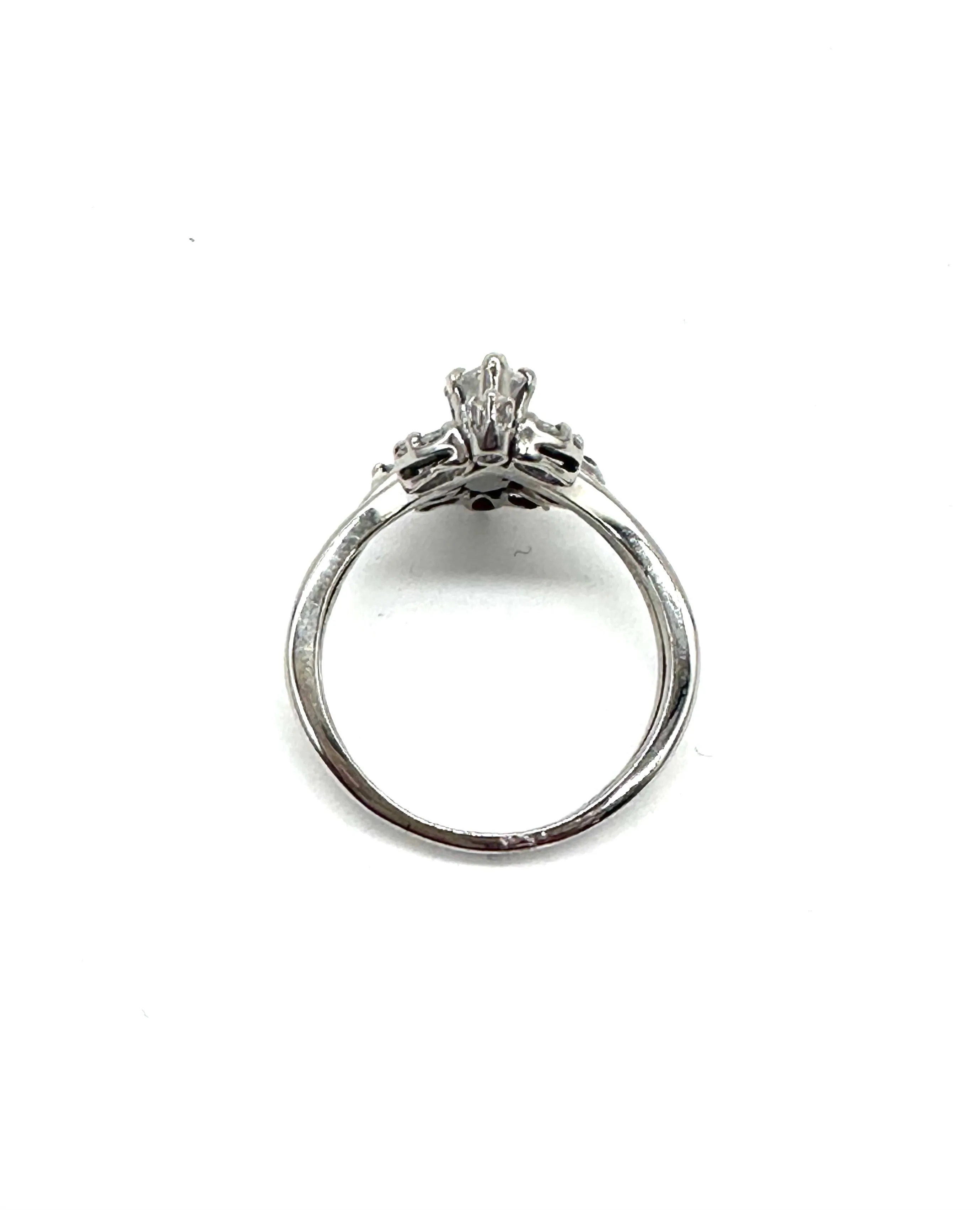 Diamond cluster Chevron ring