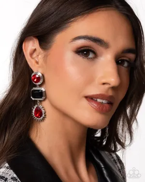 Earrings Entertaining the Thought - Red