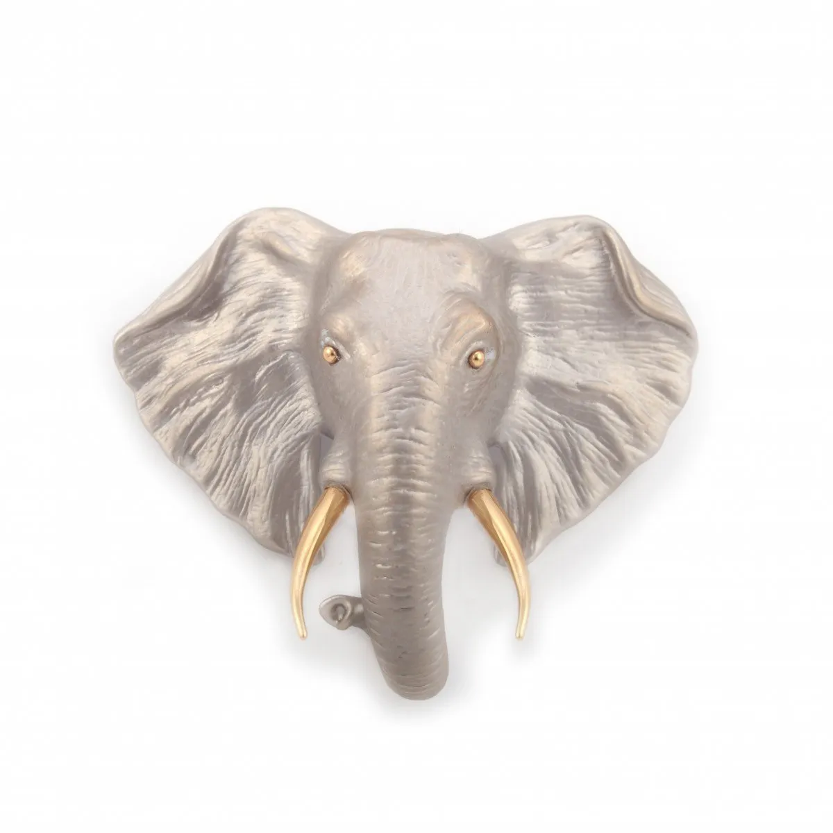 Elephant head brooch by Bill Skinner