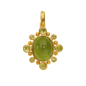 Elizabeth Locke Oval Peridot Pendant