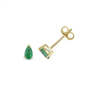 Emerald Claw Set Stud Earrings ED244E