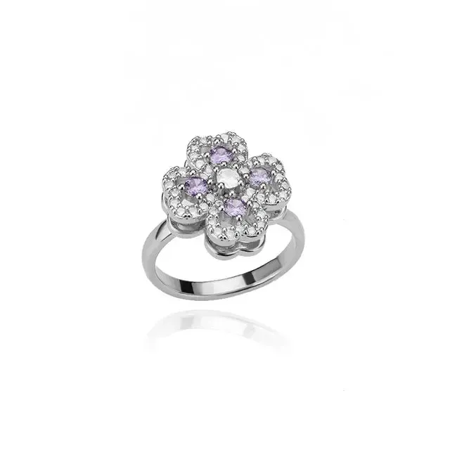 Exquisite Sparkling Adjustable Ring for Christmas Gift