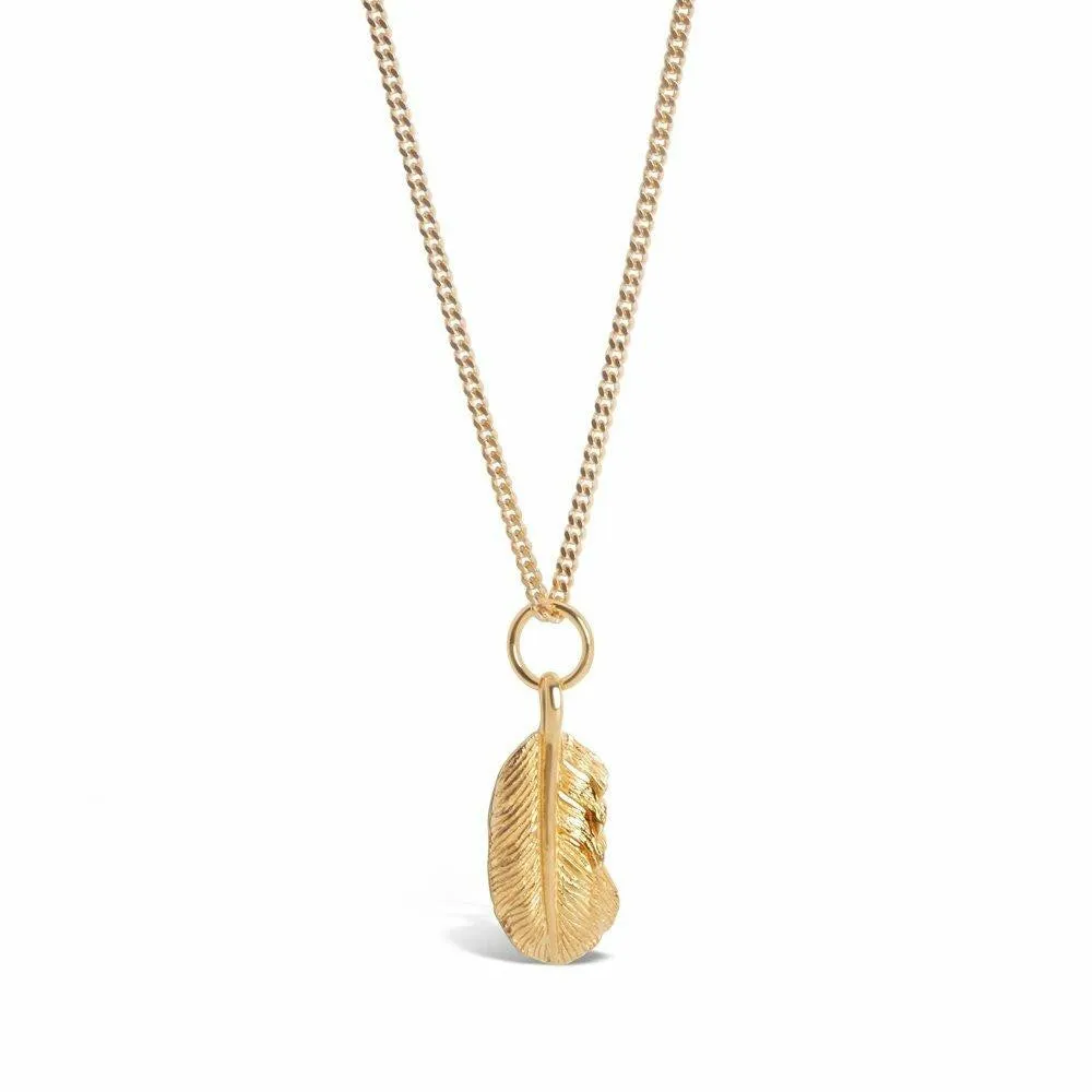 Feather Pendant | Gold