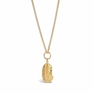 Feather Pendant | Gold