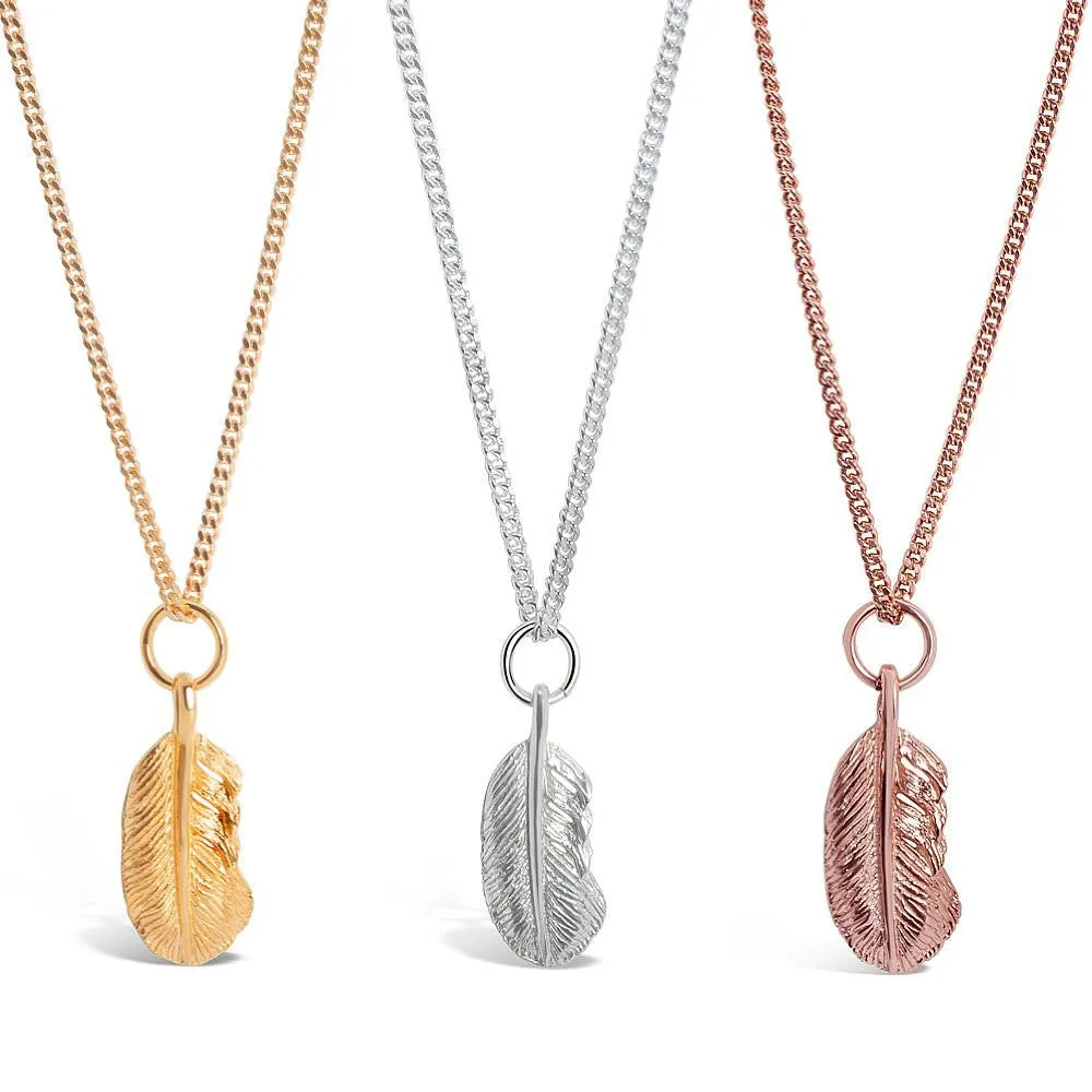 Feather Pendant | Gold