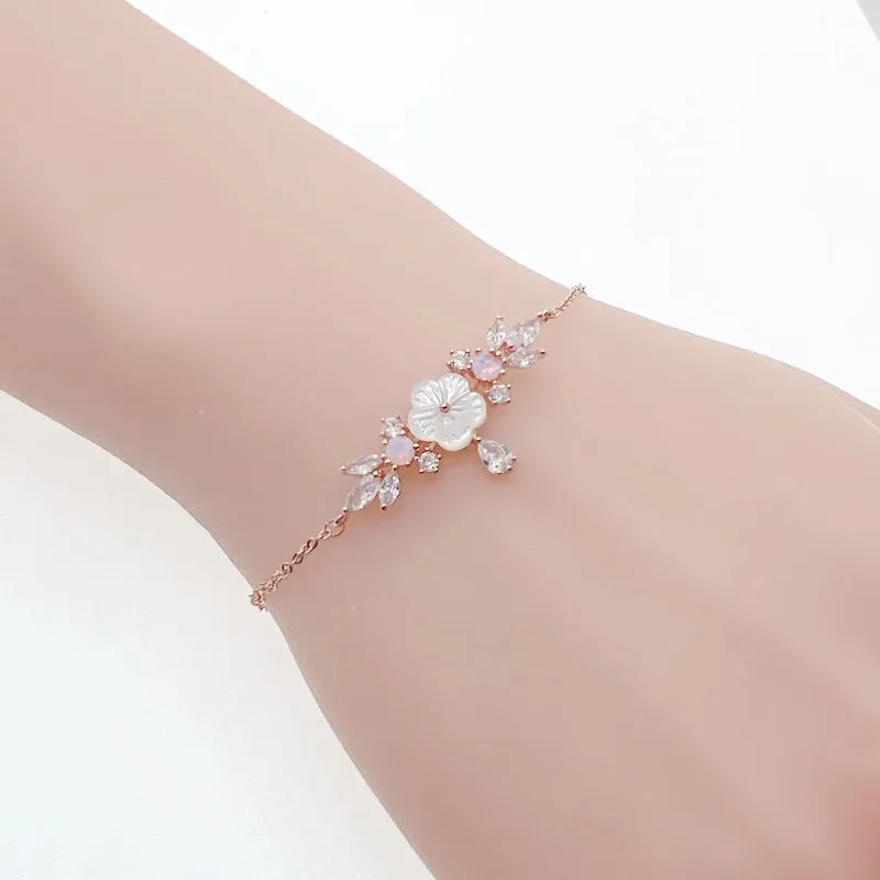 Flower Cubic Zirconia Bracelet