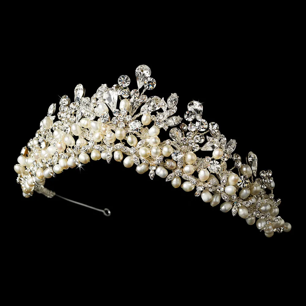 Freshwater Pearl & Crystal Wedding Tiara