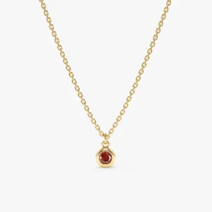 Garnet Charm Necklace, Vienna